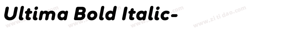 Ultima Bold Italic字体转换